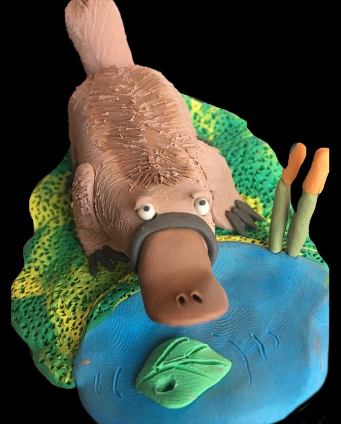 Ornithorynque en pâte à modeler