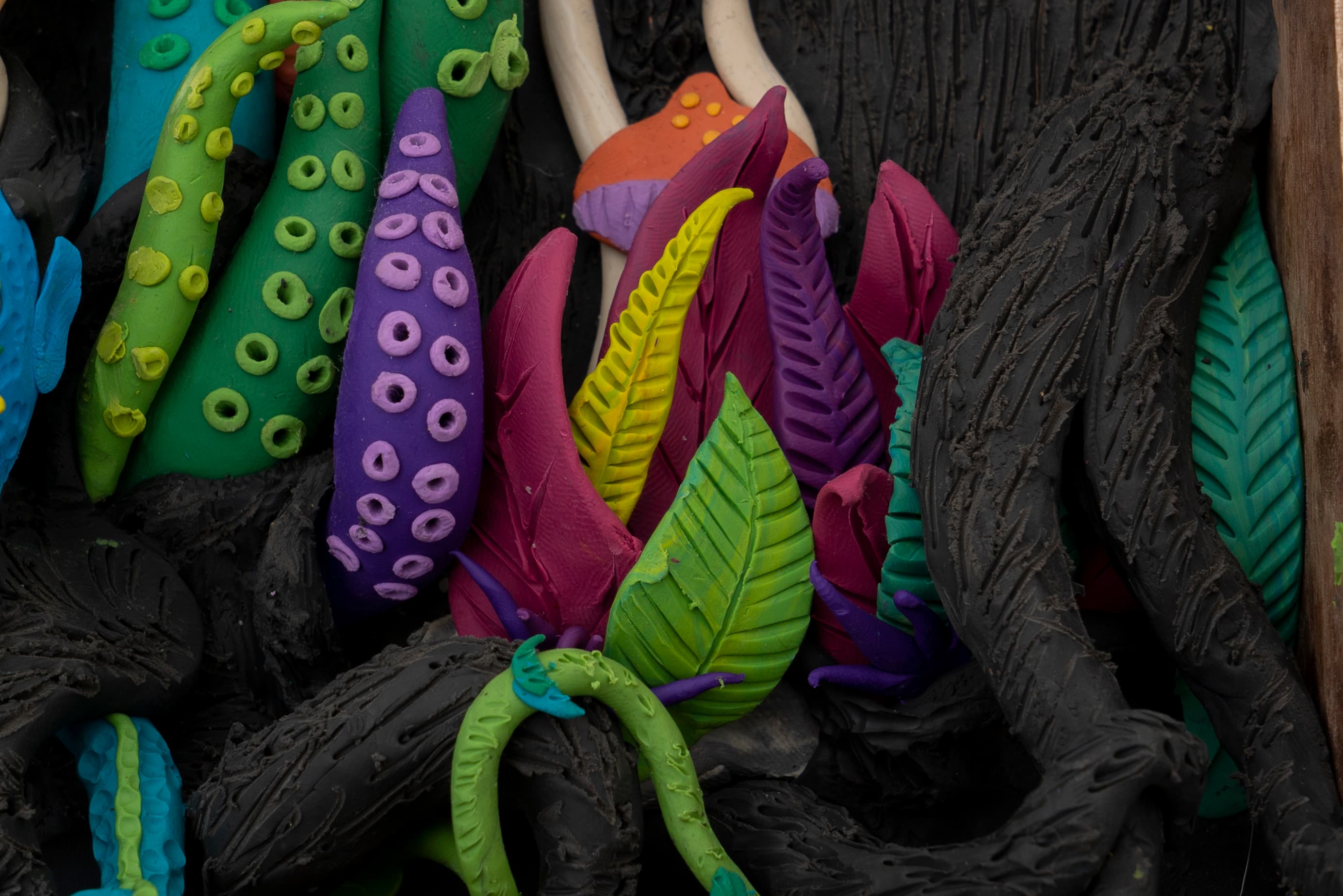 Détail de matière pâte à modeler